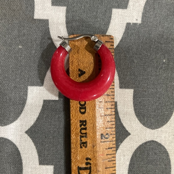 Carnelian Hoops - Picture 3 of 11